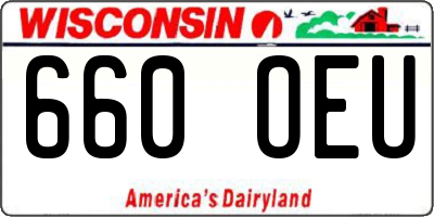 WI license plate 660OEU