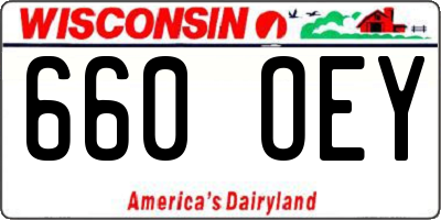 WI license plate 660OEY