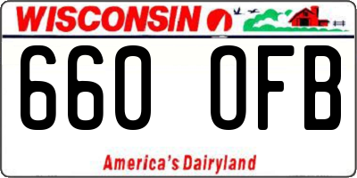 WI license plate 660OFB