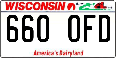 WI license plate 660OFD