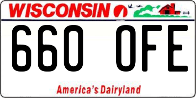 WI license plate 660OFE