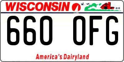 WI license plate 660OFG
