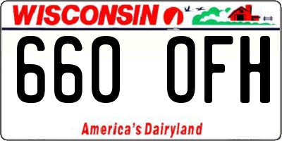 WI license plate 660OFH