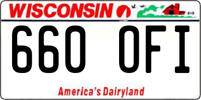 WI license plate 660OFI