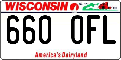 WI license plate 660OFL