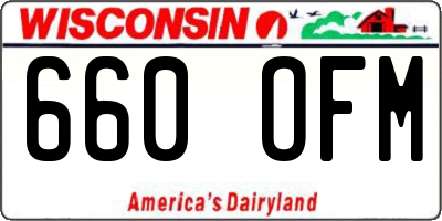 WI license plate 660OFM