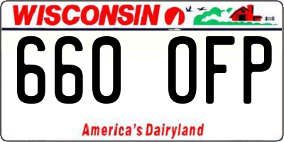 WI license plate 660OFP