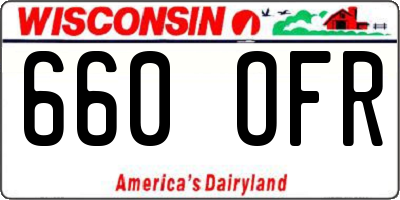 WI license plate 660OFR