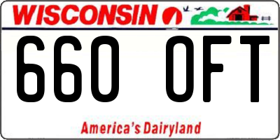 WI license plate 660OFT