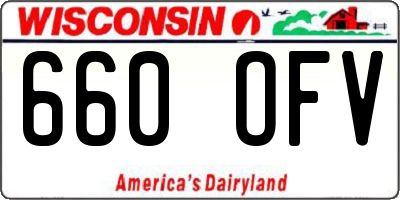 WI license plate 660OFV