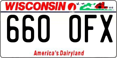 WI license plate 660OFX