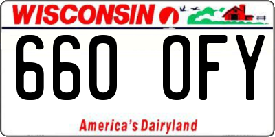 WI license plate 660OFY