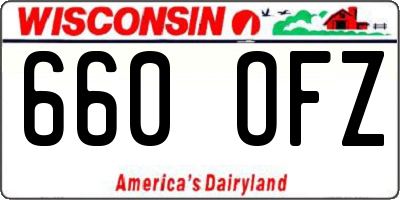 WI license plate 660OFZ