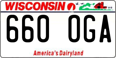 WI license plate 660OGA