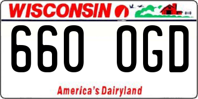 WI license plate 660OGD