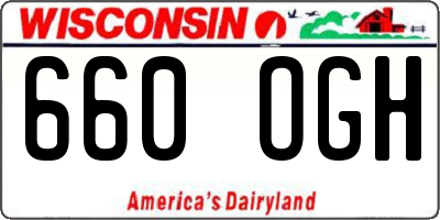 WI license plate 660OGH