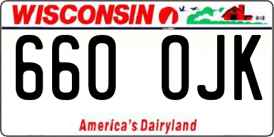 WI license plate 660OJK