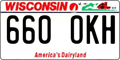 WI license plate 660OKH