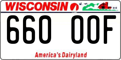 WI license plate 660OOF