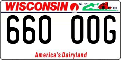 WI license plate 660OOG