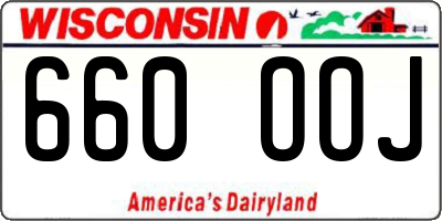 WI license plate 660OOJ