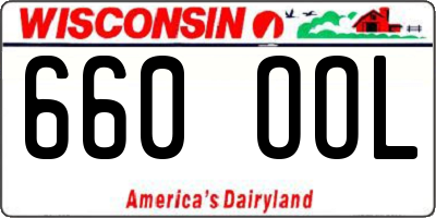 WI license plate 660OOL