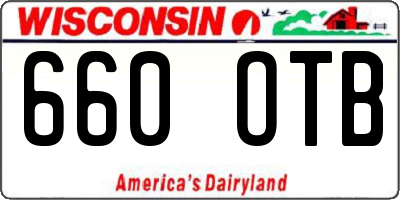 WI license plate 660OTB