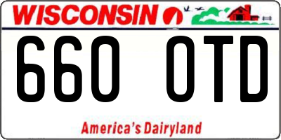 WI license plate 660OTD