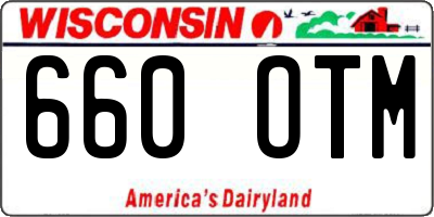 WI license plate 660OTM