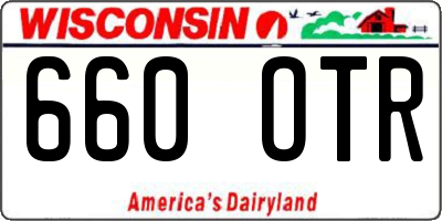 WI license plate 660OTR