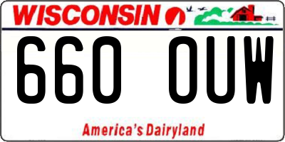 WI license plate 660OUW