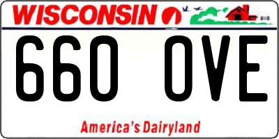 WI license plate 660OVE