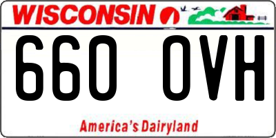 WI license plate 660OVH