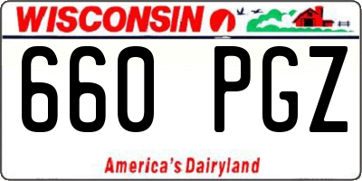 WI license plate 660PGZ
