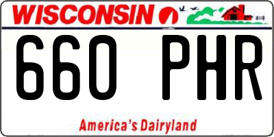 WI license plate 660PHR