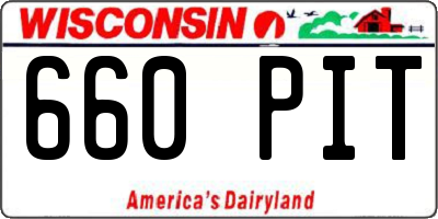 WI license plate 660PIT