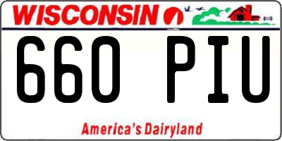 WI license plate 660PIU