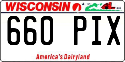 WI license plate 660PIX