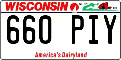 WI license plate 660PIY