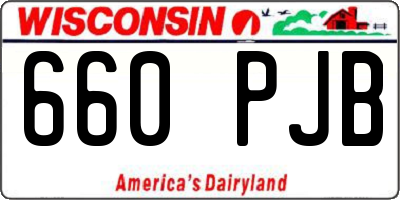 WI license plate 660PJB