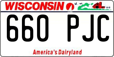 WI license plate 660PJC