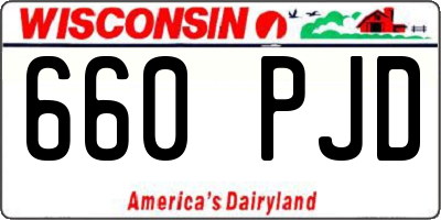 WI license plate 660PJD