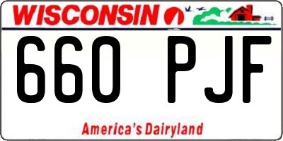 WI license plate 660PJF