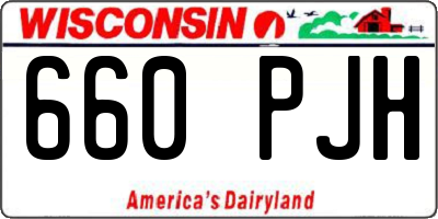 WI license plate 660PJH