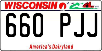 WI license plate 660PJJ