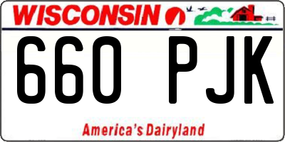 WI license plate 660PJK
