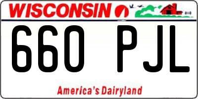 WI license plate 660PJL