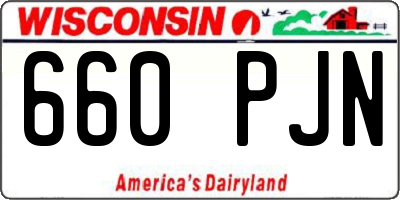 WI license plate 660PJN