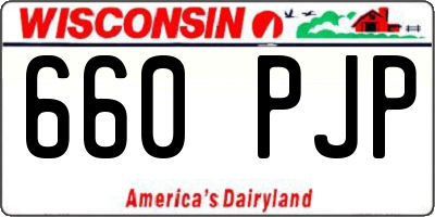 WI license plate 660PJP