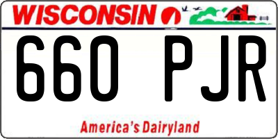 WI license plate 660PJR